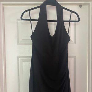 Black halter bodycon